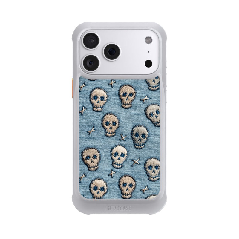 iPhone 18 Pro Max NIVOmax Skulls on Jeans Pattern