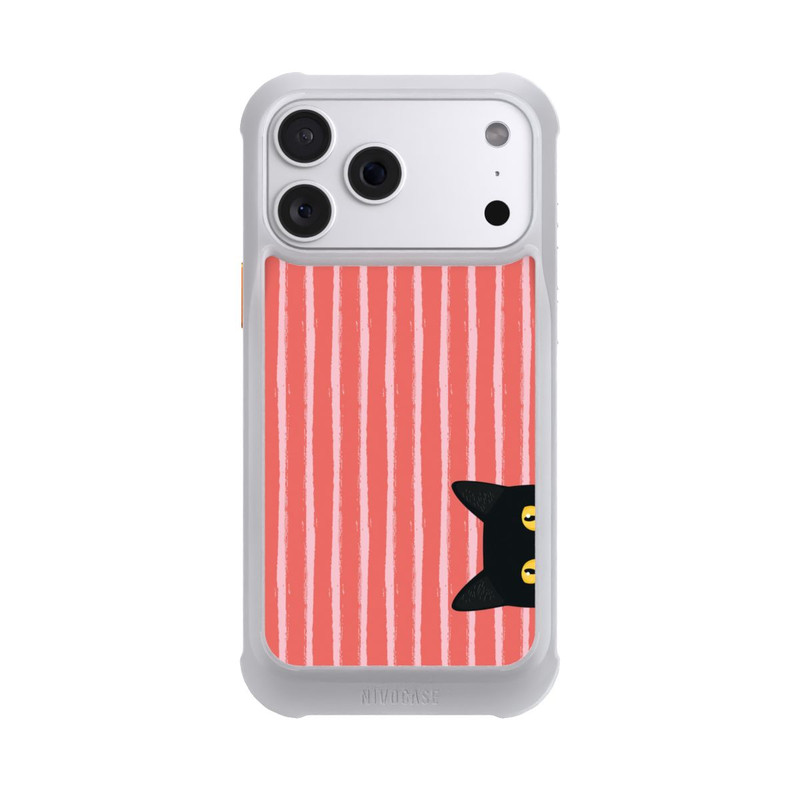 iPhone 18 Pro Max NIVOmax Schwarze Katze Gestreift Orange