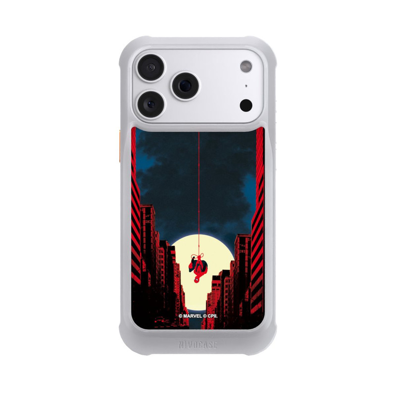 iPhone 18 Pro Max NIVOmax Spider-Man Marvel between Skyscrapers