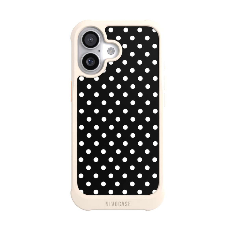 iPhone 17 NIVOmax Polka Dots Schwarz und Weiß