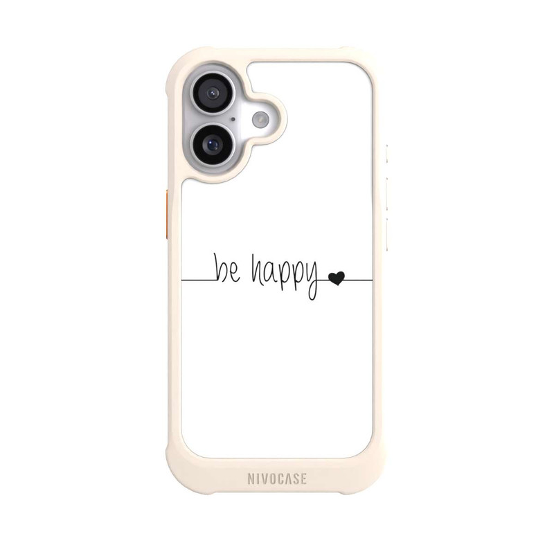 iPhone 17 NIVOmax Be Happy Weisser Hintergrund
