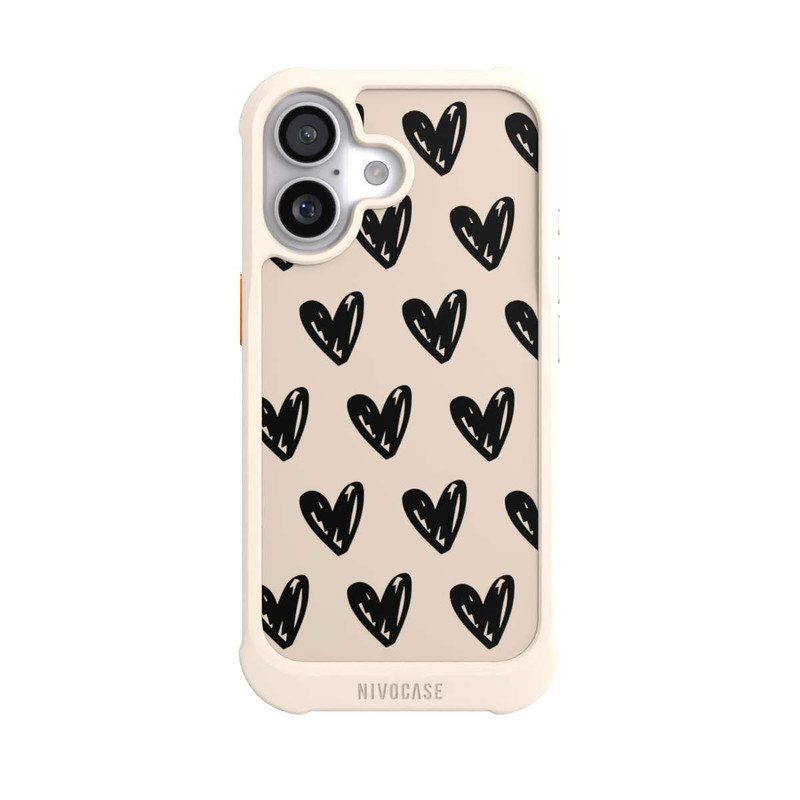 iPhone 17 NIVOmax Herzen Schwarz ohne Hintergrund