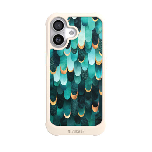  NIVOmax Gefiedert Türkis Golddruck