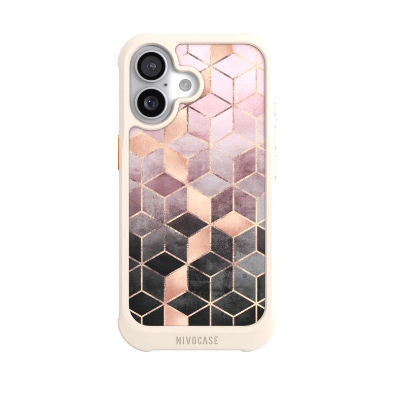 iPhone 17 NIVOmax Pink-grauer Farbverlauf Würfel Druck