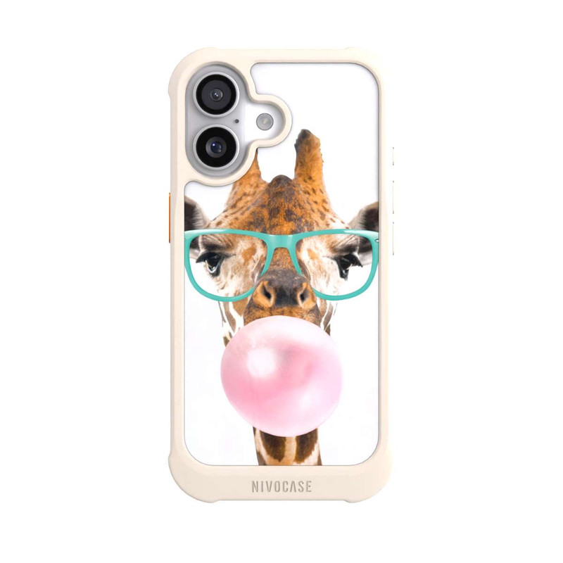 iPhone 17 NIVOmax Giraffe mit Kaugummi