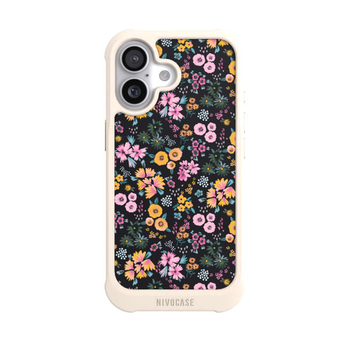  NIVOmax Kleine bunte Blumen Schwarz 2