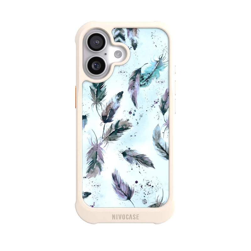 iPhone 17 NIVOmax Magische Federn Sanftes Blau