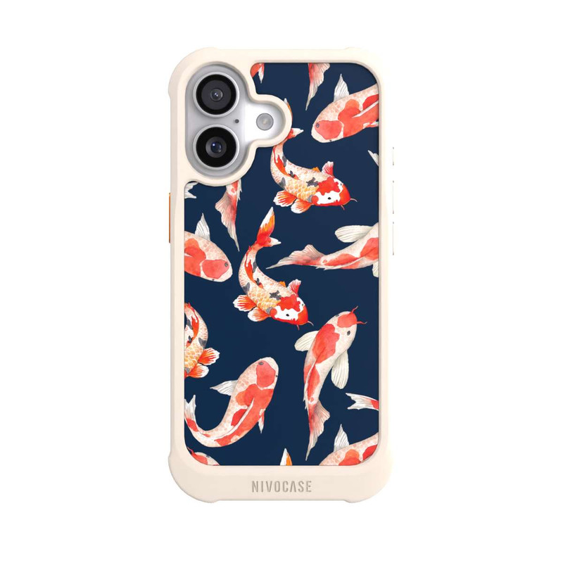 iPhone 17 NIVOmax Koi auf blauem Hintergrund