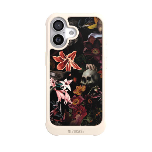  NIVOmax Totenköpfe und Blumen auf dunklem Hintergrund