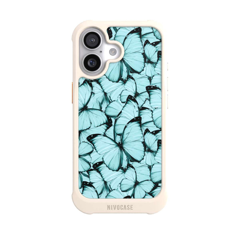 iPhone 17 NIVOmax Teal Schmetterlinge