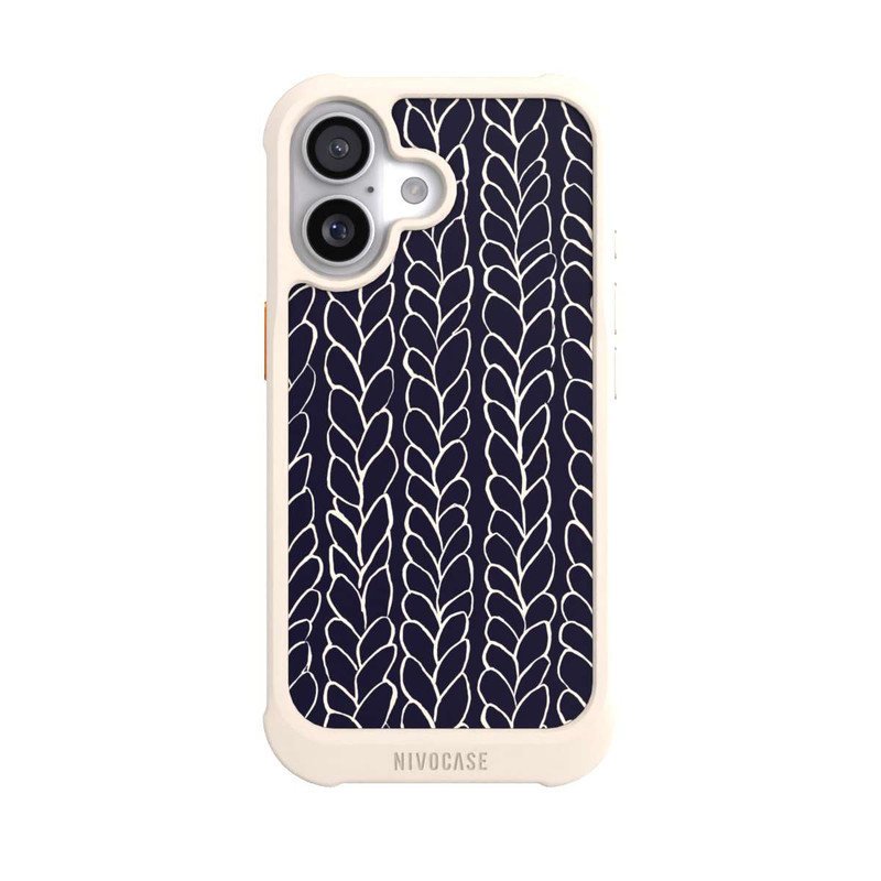 iPhone 17 NIVOmax gezeichnete Wollzöpfe Marine