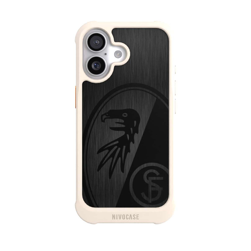 iPhone 17 NIVOmax SC Freiburg Kratzen Horizontal Metall Hintergrund