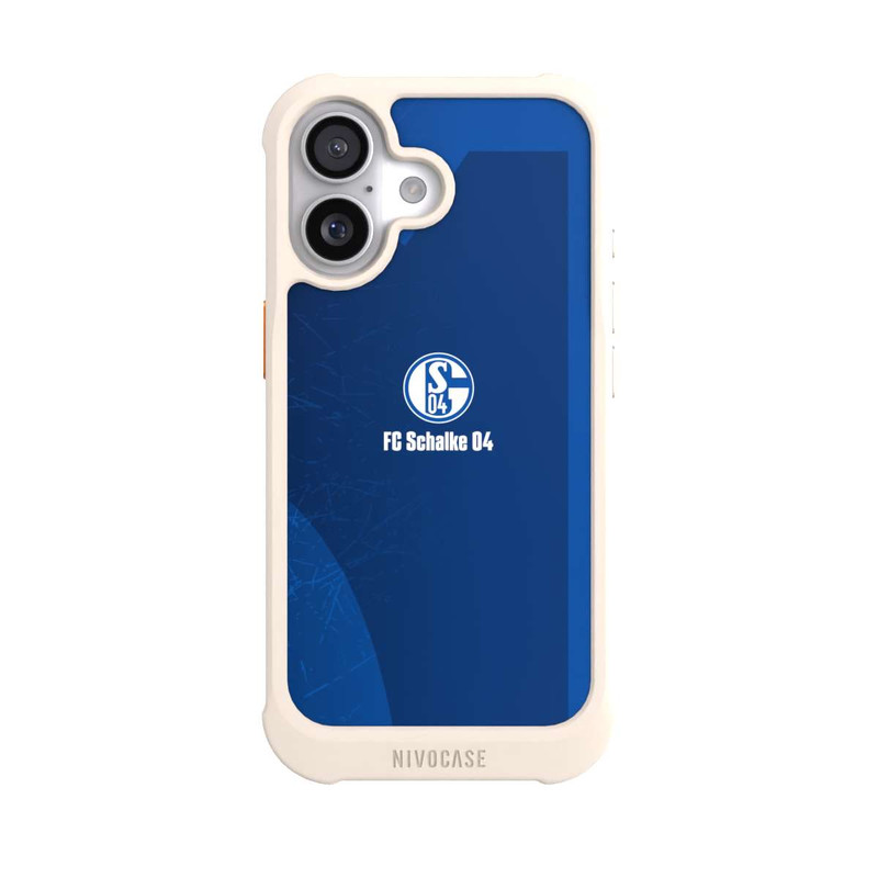 iPhone 17 NIVOmax Schalke 04 Blauer Hintergrund Mit Logo