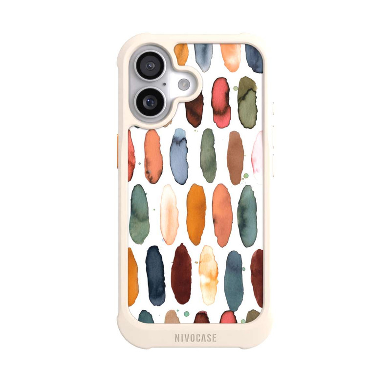 iPhone 17 NIVOmax Aquarellstriche aus mineralischem Terrakotta