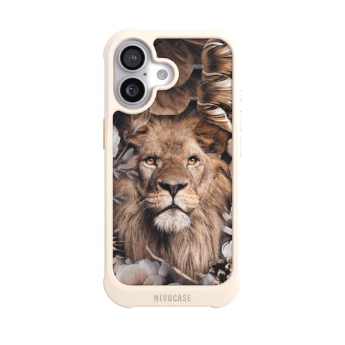  NIVOmax Löwe Blumenrahmen Beige