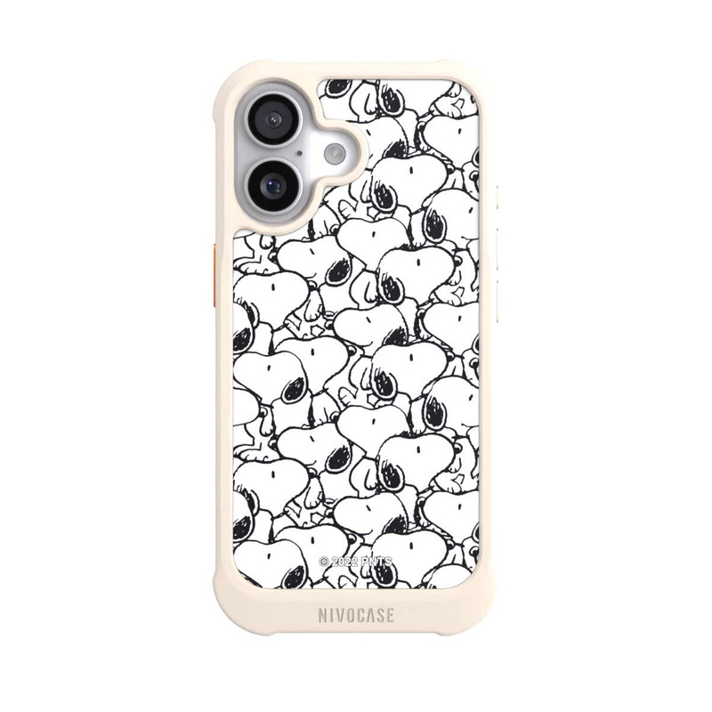 iPhone 17 NIVOmax Snoopy Muster Schwarz und Weiß