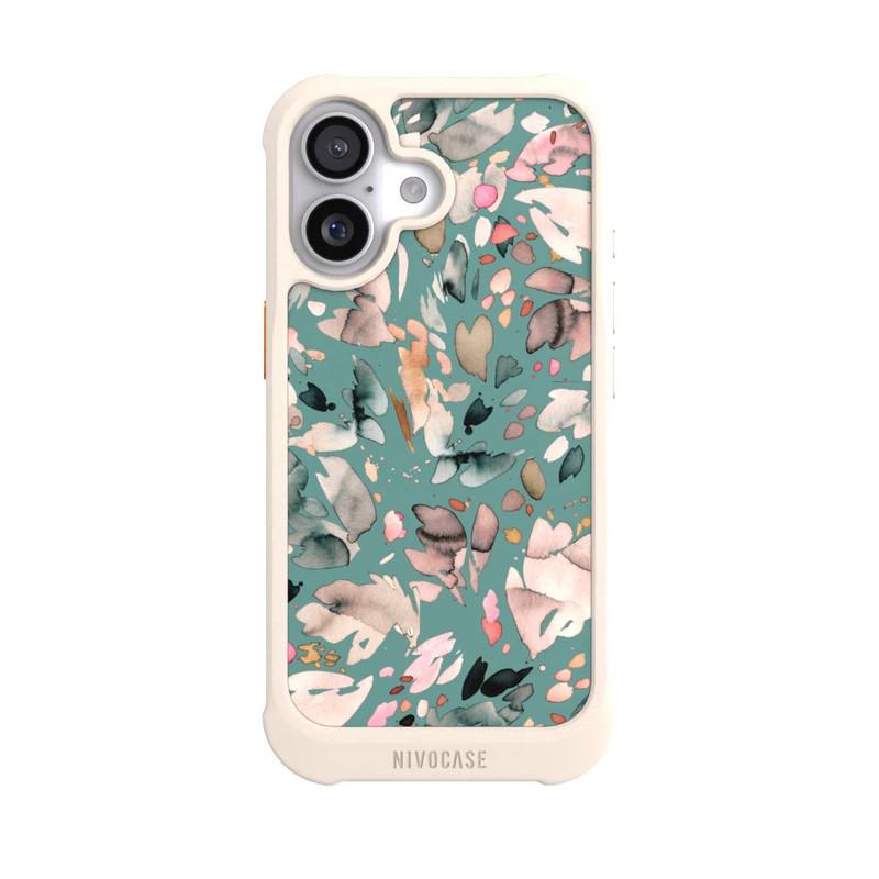 iPhone 17 NIVOmax Abstrakte Blumenblätter grün