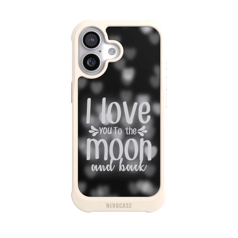 iPhone 17 NIVOmax I Love You to The Moon And Back Black Hearts