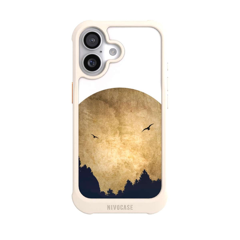 iPhone 17 NIVOmax Zwei Vögel vor Mond