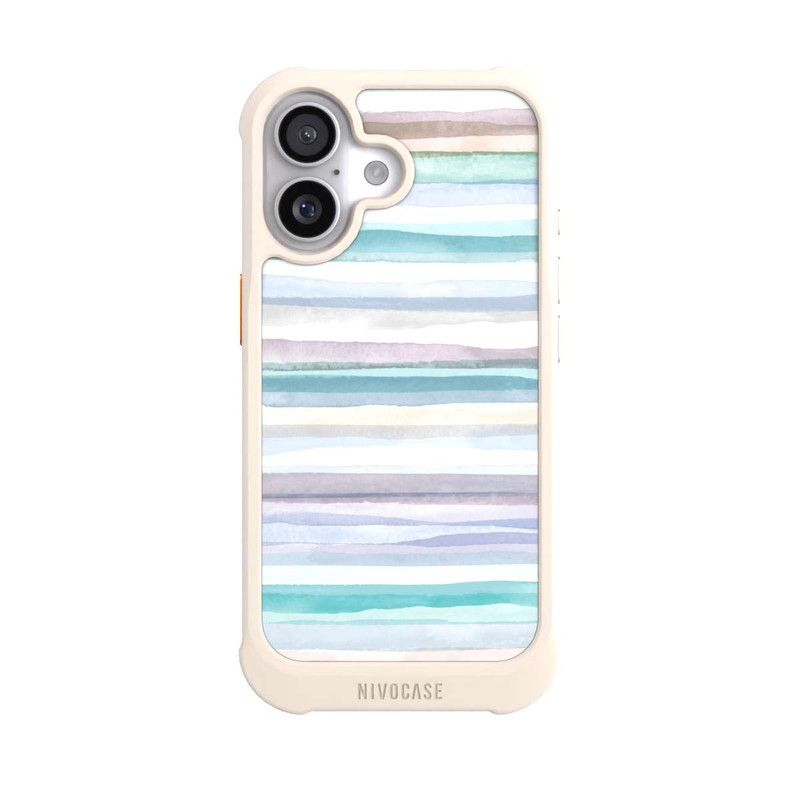 iPhone 17 NIVOmax Pastellfarbene Streifen Blau