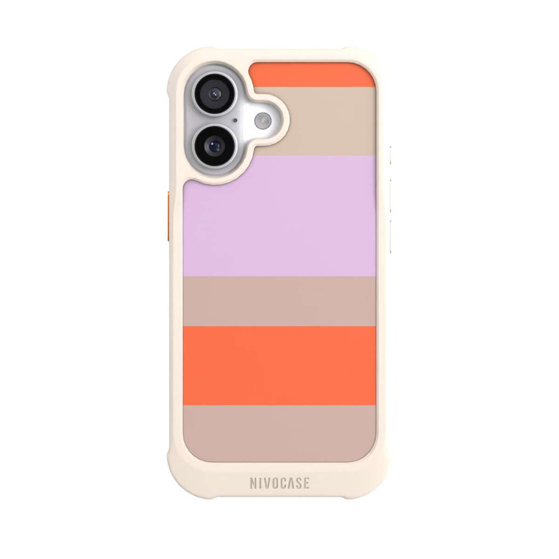 iPhone 17 NIVOmax Moca Lila Orange Stripes