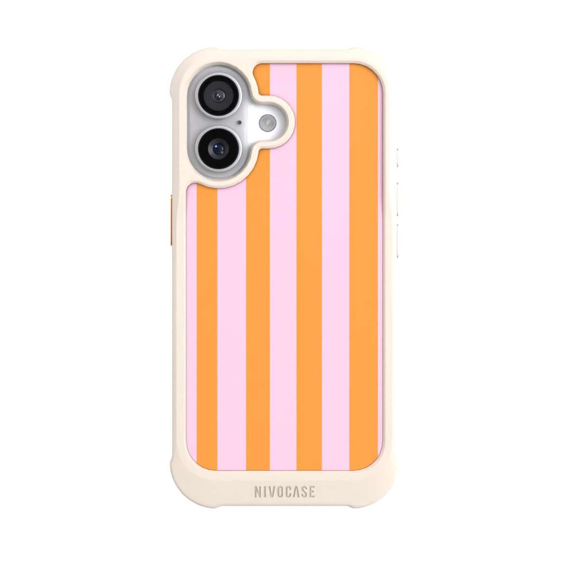 iPhone 17 NIVOmax Orange Rosa Streifen