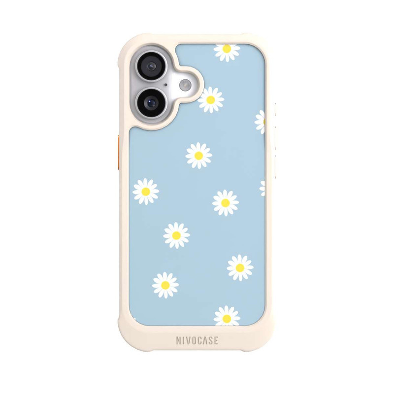 iPhone 17 NIVOmax Gänseblümchen Muster Blau