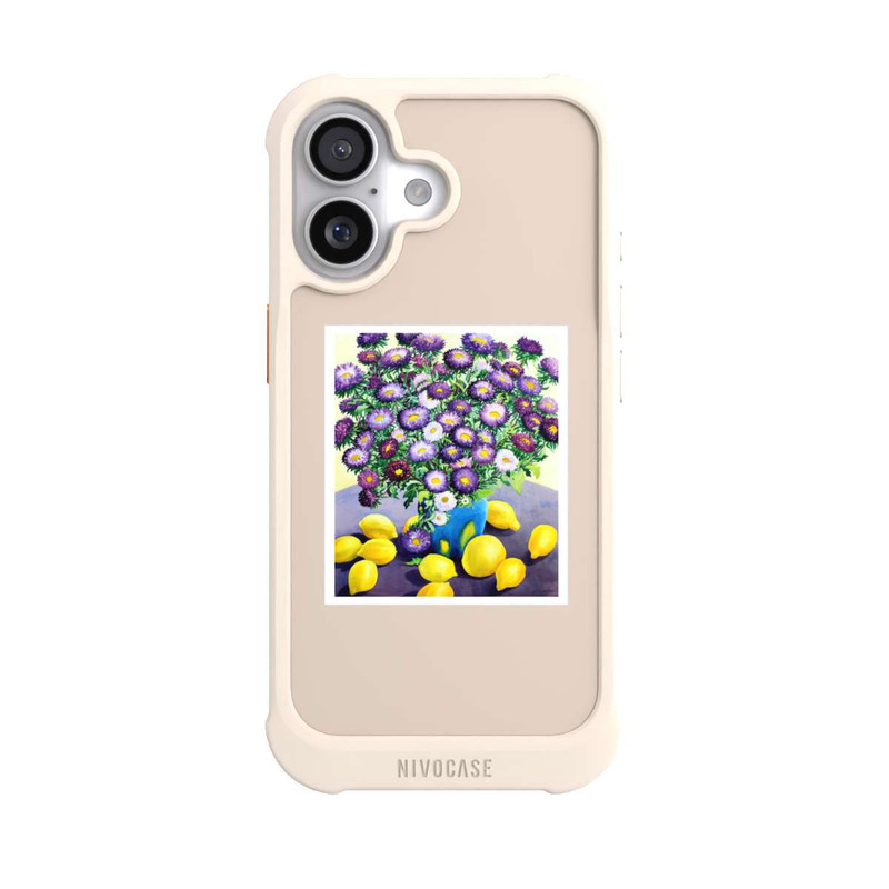 iPhone 17 NIVOmax Purple Asters and Lemons by Christopher Ryland