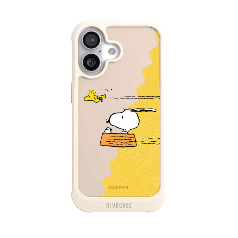 iPhone 17 NIVOmax Peanuts-Snoopy und Woodstock Transparent