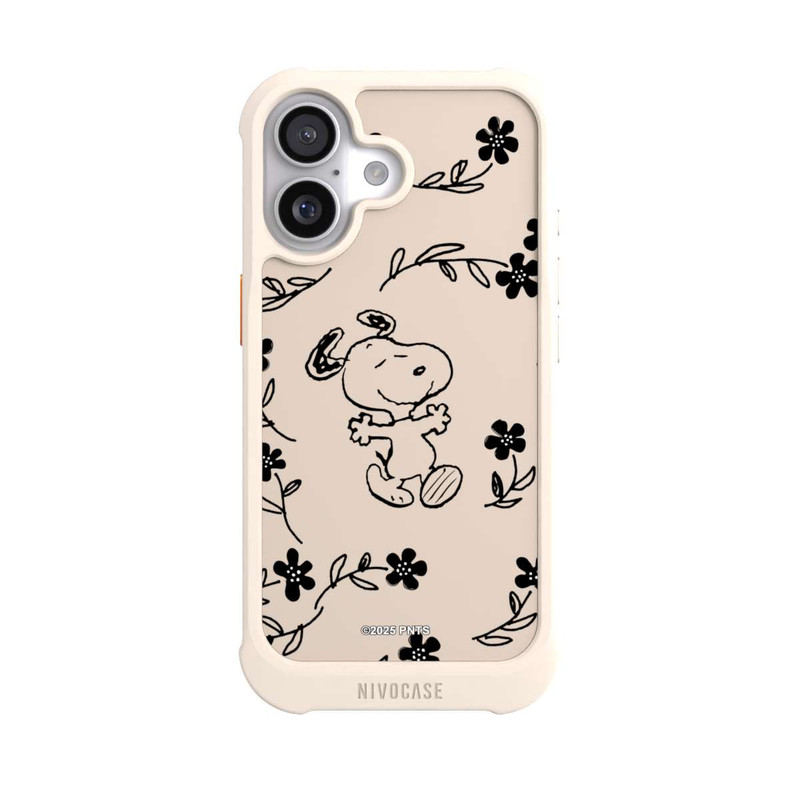 iPhone 17 NIVOmax Snoopy und Flowers Transparent