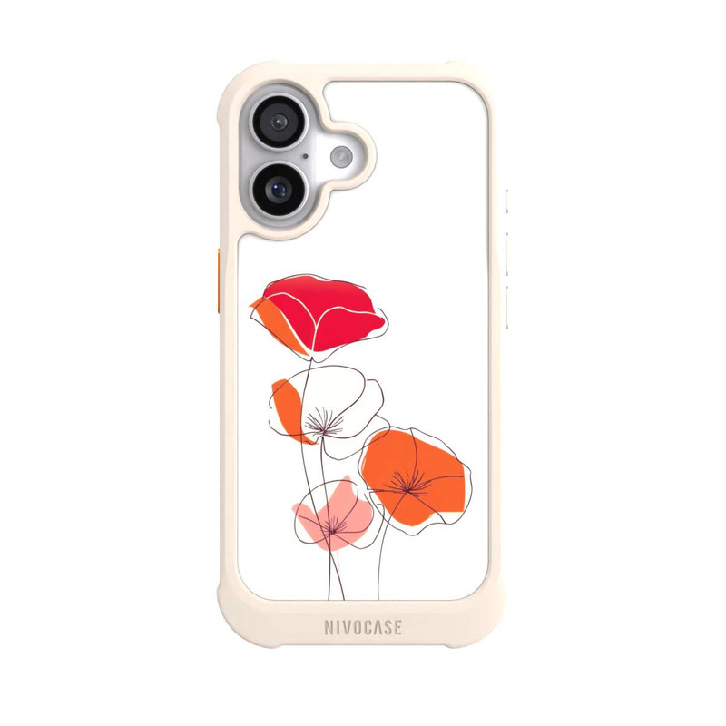 iPhone 17 NIVOmax Mohn Line Art