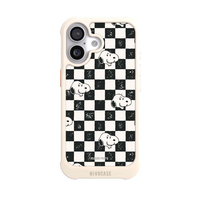 iPhone 17 NIVOmax Snoopy Heads Checked Pattern