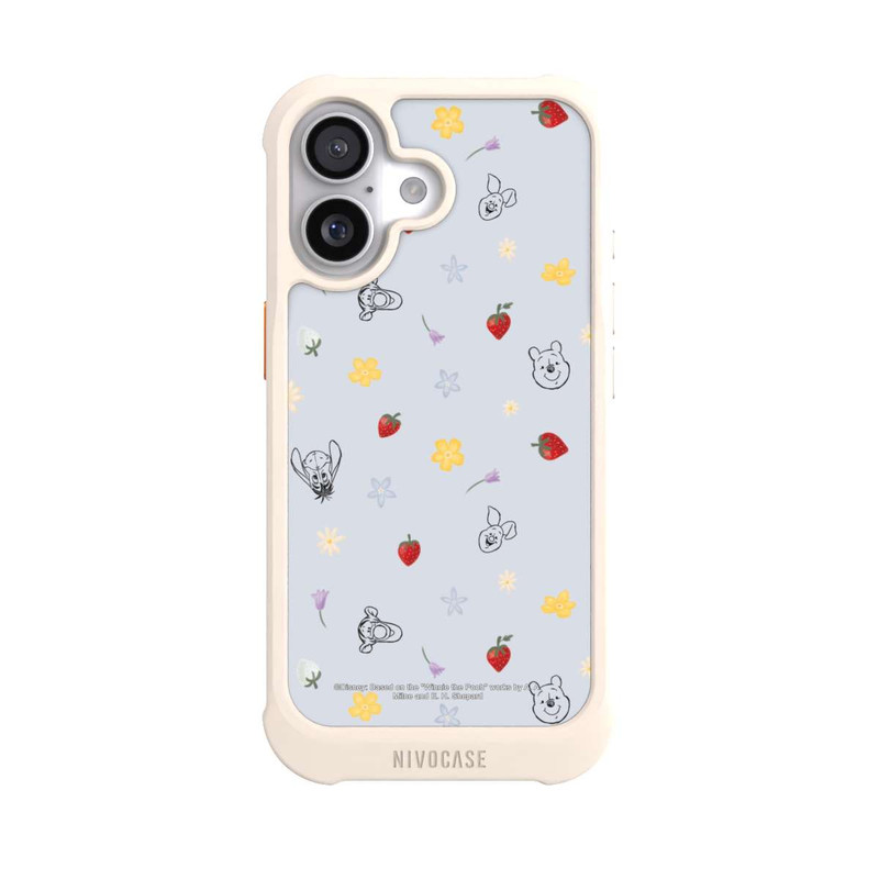 iPhone 17 NIVOmax Winnie Puuh und Freunde Erdbeer Muster Blau
