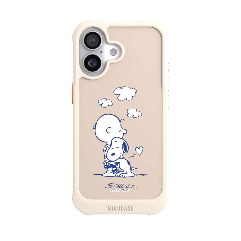 iPhone 17 NIVOmax Peanuts Charlie Brown Snoopy Hug Transparent