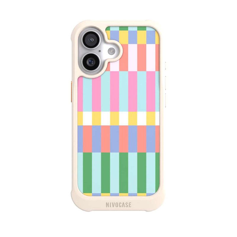 iPhone 17 NIVOmax Checked Theme Pastel