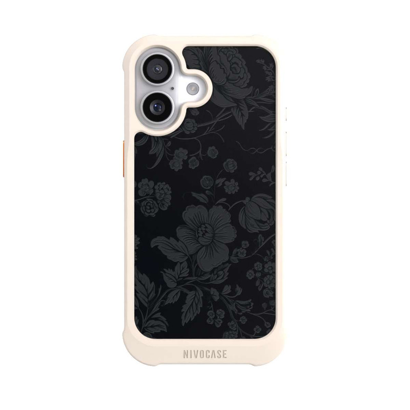 iPhone 17 NIVOmax Dunkle Blumen Vintageoptik