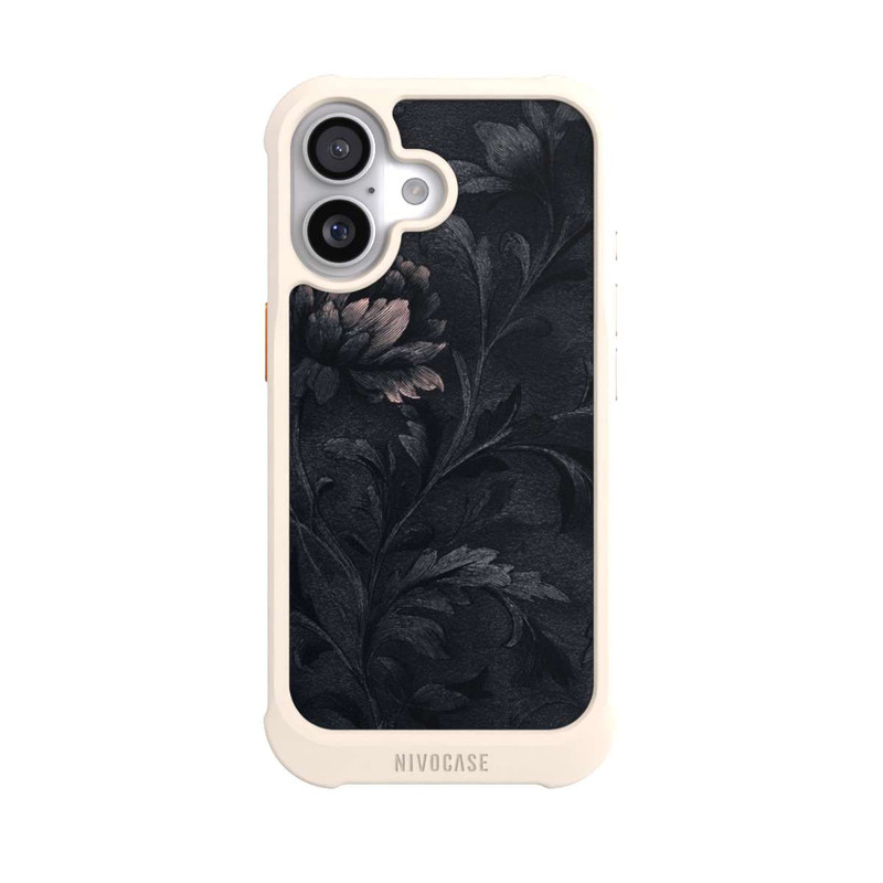 iPhone 17 NIVOmax Dunkles Blumenmuster Vintage