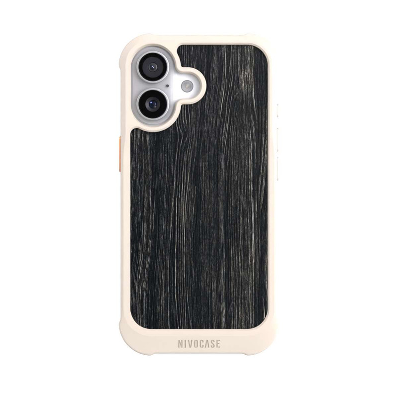 iPhone 17 NIVOmax Dunkle Holzstruktur