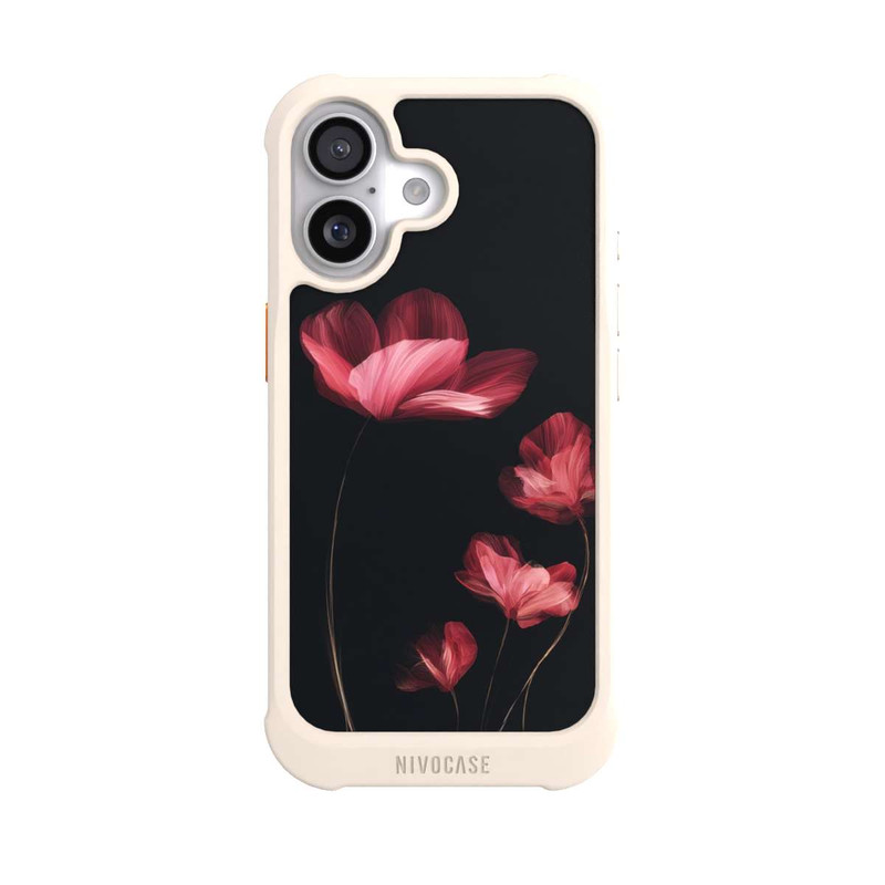 iPhone 17 NIVOmax Burgunder Blüten schwarz