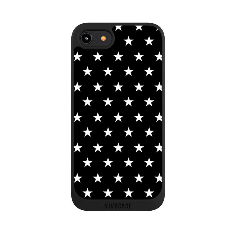 iPhone 7 NIVOpure Confettis Etoiles Blanches sur Fond Noir