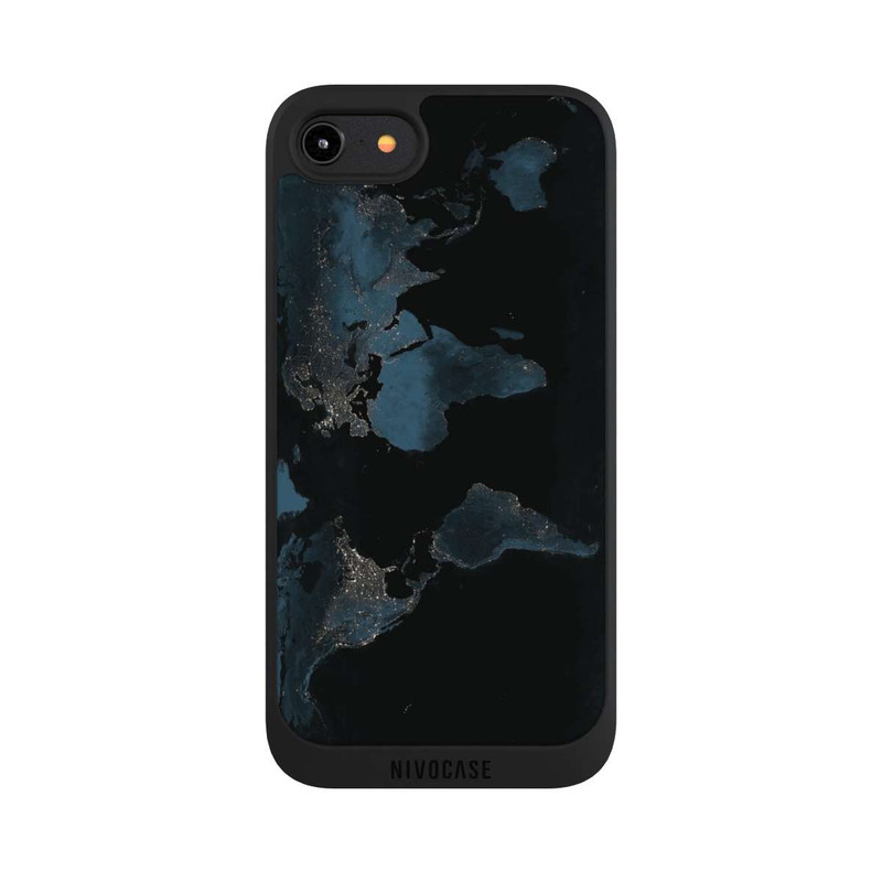 iPhone 7 NIVOpure Carte du Monde Nuit
