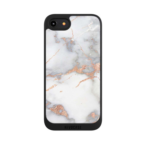Apple iPhone 7 NIVOpure Marbre Blanc et Doré
