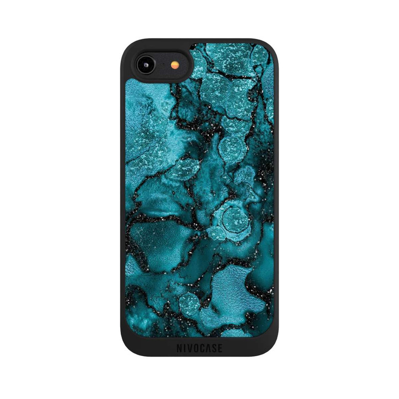 iPhone 7 NIVOpure  Blauer Glitzerlook