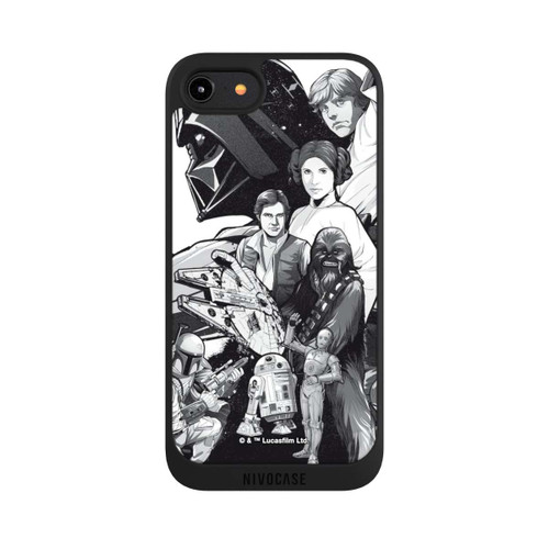 Apple iPhone 7 NIVOpure Personnages StarWars - Noir et Blanc