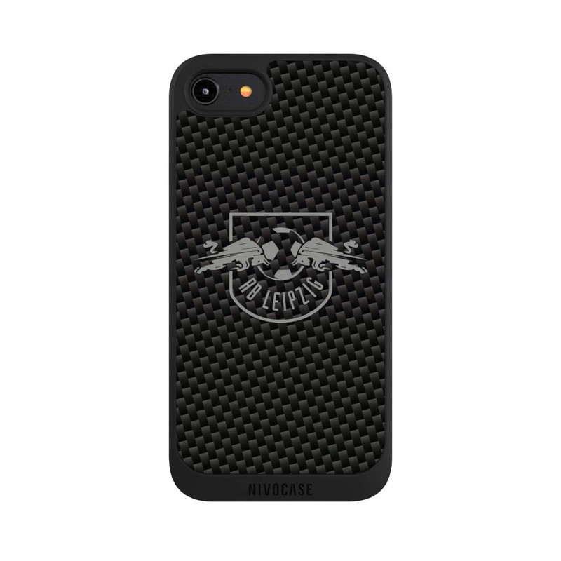 iPhone 7 NIVOpure Graues RB Leipzig Logo auf Carbonoptik