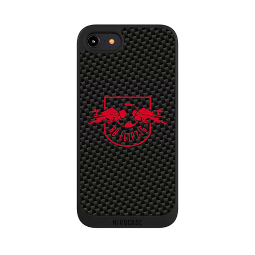Apple iPhone 7 NIVOpure Rotes RB Leipzig Logo auf Carbonoptik