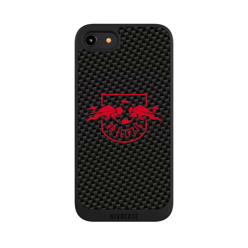 iPhone 7 NIVOpure Rotes RB Leipzig Logo auf Carbonoptik