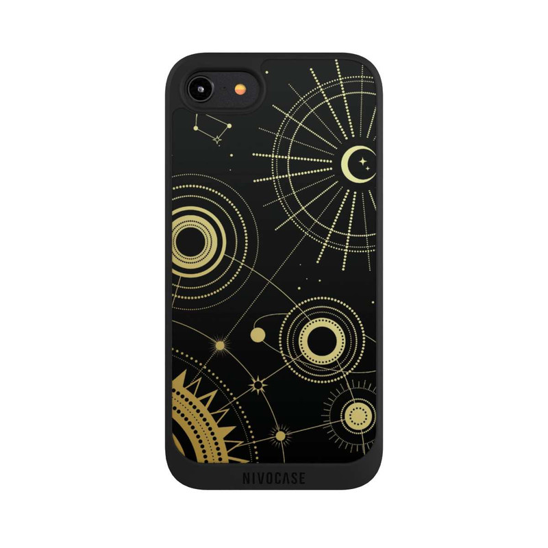 iPhone 7 NIVOpure Schwarzer und goldener Look Abstrakt
