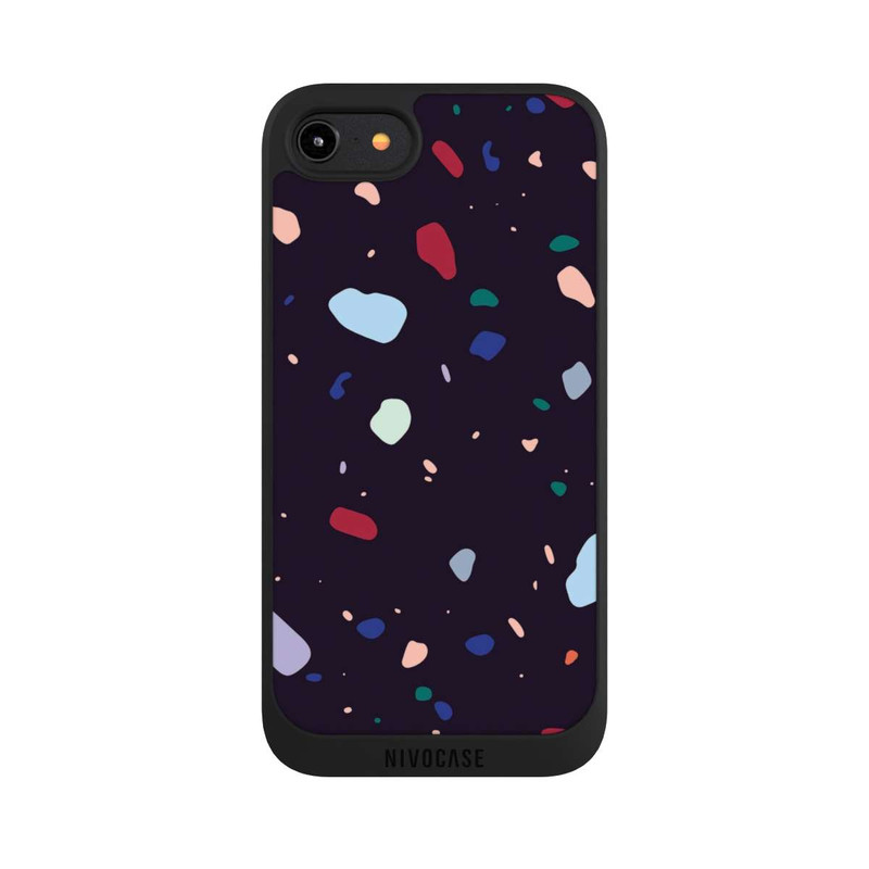 iPhone 7 NIVOpure Moderner dunkel abgerundeter Terrazzo