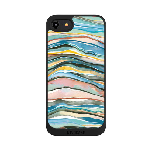 Apple iPhone 7 NIVOpure Achatschichten Aquarellblau